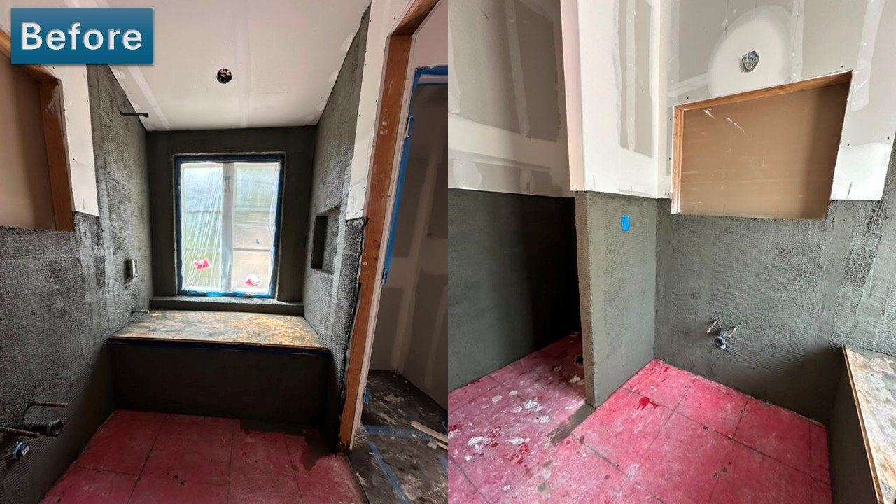 Bathroom renovation: before, before and after photos